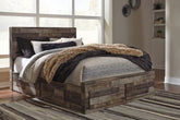 J&M Furniture - Ashley Furniture - Derekson Queen Panel Bed with 6 Storage Drawers - Queen Panel Bed with 6 Storage Drawers - B200B8